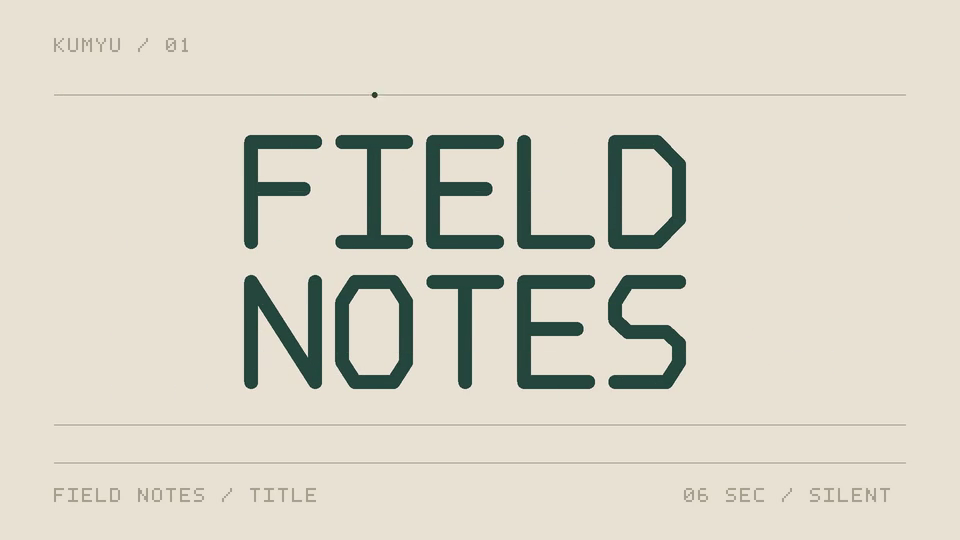 Field notes / title